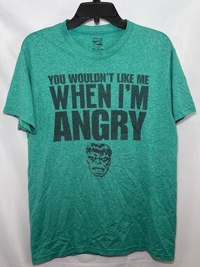 Marvel Comics Hulk You Wouldn’t Like Me When I’m Angry T-shirt Size Medium